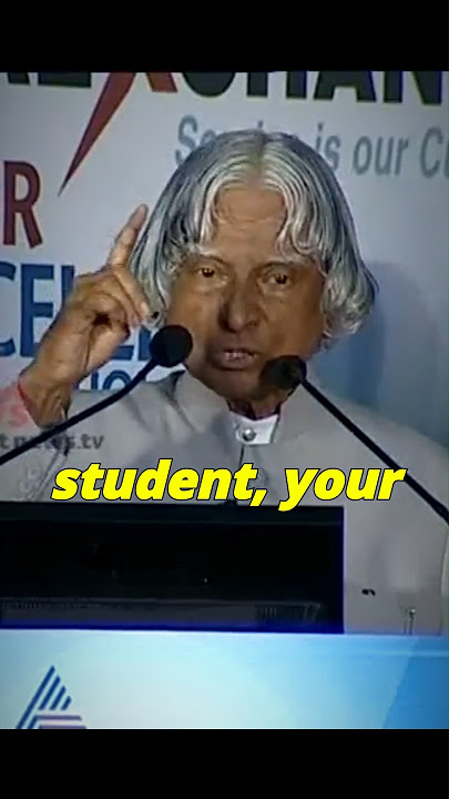 Dr. APJ Abdul Kalam's Powerful Message to Students: Focus on Education | Youth's Role