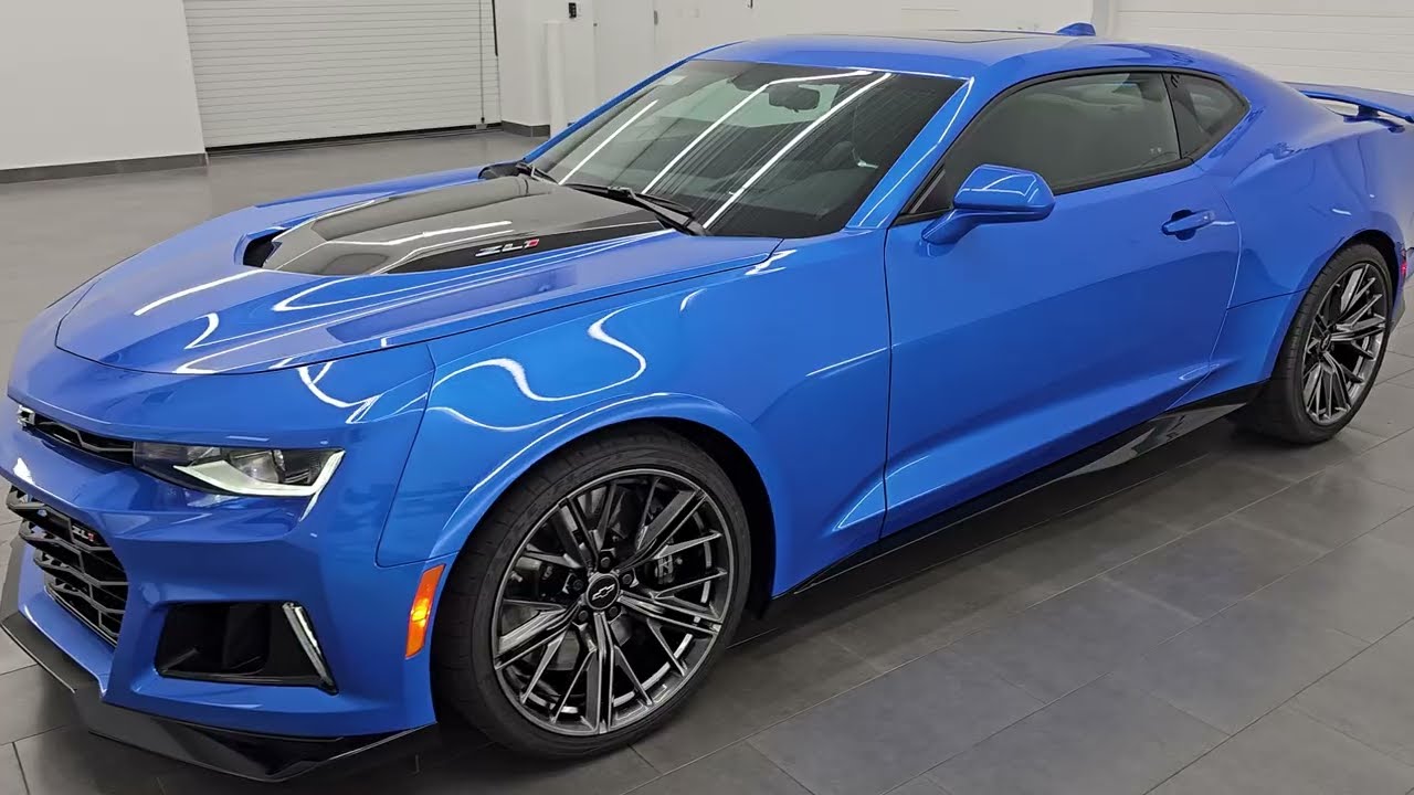 SUMAREL シルバーカー 青 2024 CHEVROLET CAMARO ZL1 AUTO LOW MILEAGE RIPTIDE BLUE 4K