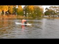 SUP Fail.  Paddle board Yoga teacher handstand to fall