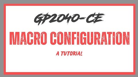 Macro Configuration Guide on GP2040-CE