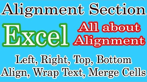 Alignment, Indents, Word Wrap, Merge Cells | Excel Tutorial in Hindi - 6