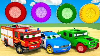 Simple Song-Baby Shark + Wheel on the Fire Truck | Magic balls and study color | Baby Nursery Rhymes