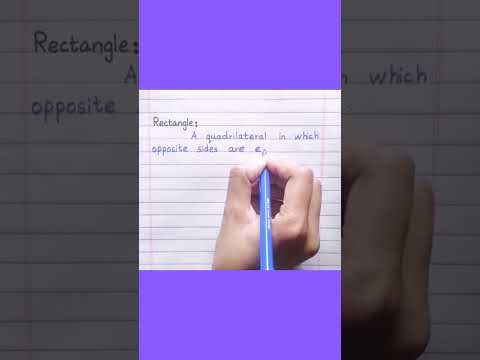 Video: Hva er beskrivelsen av et rektangel?