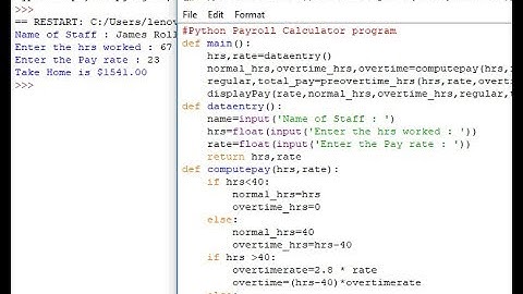 Python Payroll Calculator program