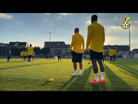 BLACK STARS TRAIN IN DEAUVILLE -FRANCE AHEAD OF BRAZIL FRIENDLY ON FRIDAY