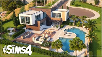 BASE GAME ULTRA MODERN HOUSE | NO CC | Sims 4 Speed Build