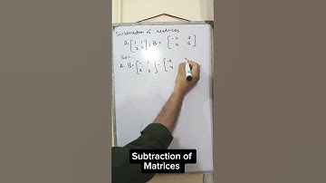 Subtraction of matrices #subtractionofmatrices