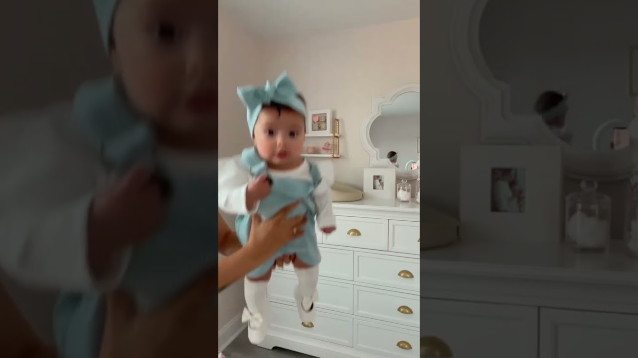 Sweetie in a cute💙set  