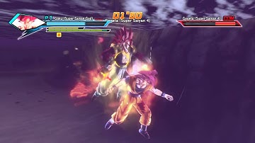 DBXV SSG Goku vs SS4 Gogeta