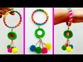 Navratri Special Jewellery//Pom Pom Dangler Bangles Making// useful & easy