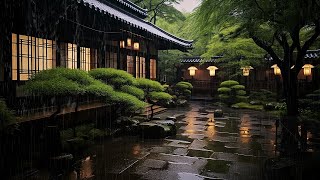 The white noise of the rain in the ancient courtyard provides deep relaxation and sleep aid