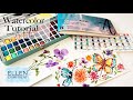 Watercolor Butterfly and Flowers Tutorial using Artistro paints