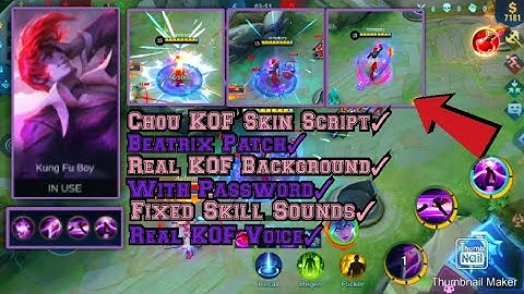 Chou Kof Skin Script (Updated) | Full Skill Icon | Fixed Sounds | Fixed Bug | MLBB |