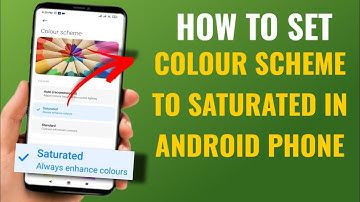 How To Set Colour Scheme To Saturated In Android Phone | Ft. Poco | English