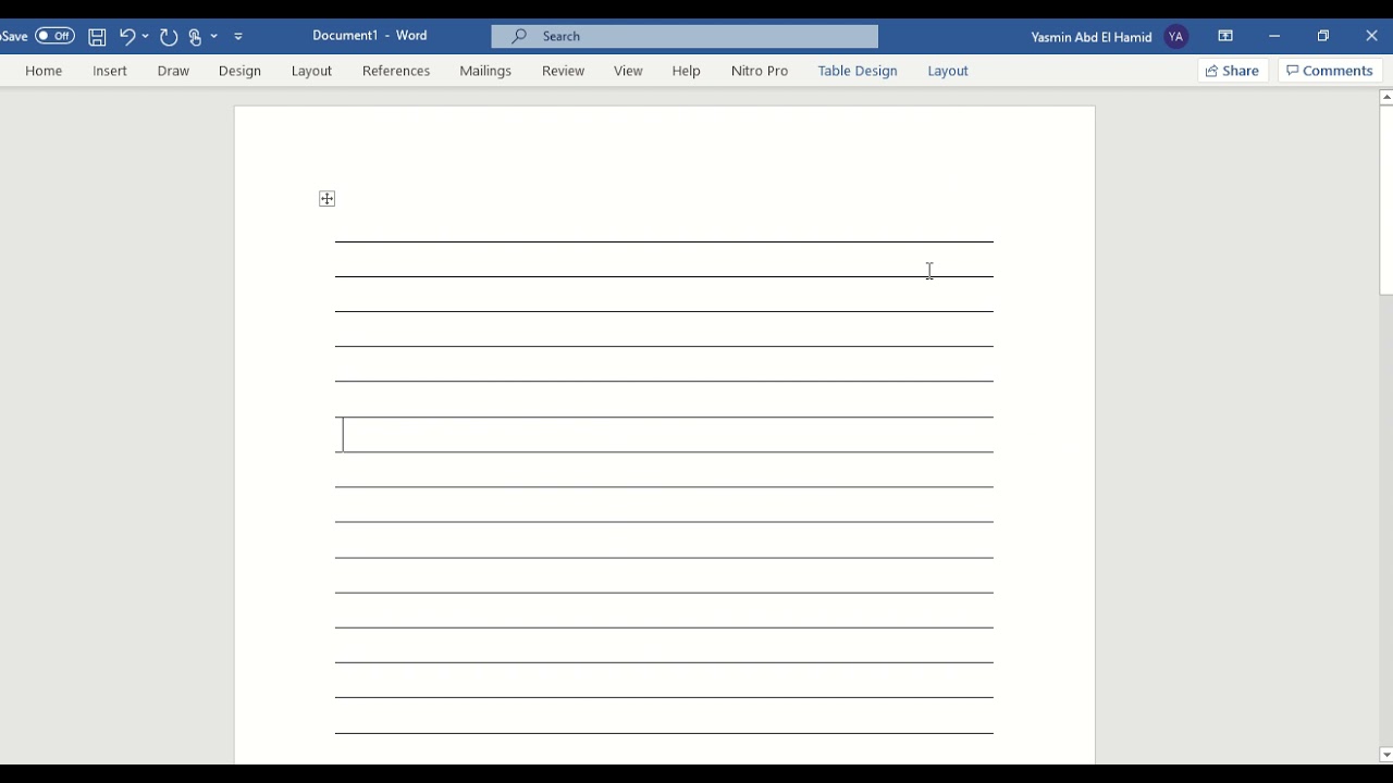 تنسيق وتسطير صفحة الورد مثل الدفتر للكتابة عليه بكل سهولة - للمدربة ياسمين مصطفى