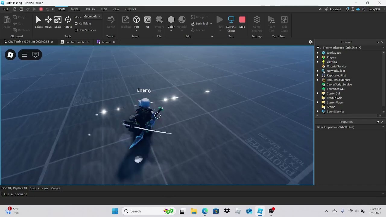 Katana Combat System - Roblox Studio