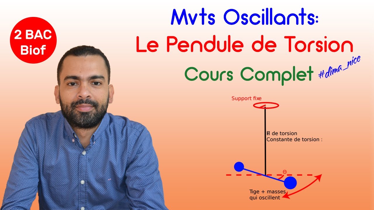 2BAC Biof - Mvts Oscillants: Le pendule de torsion (Cours Complet) - Prof Noureddine