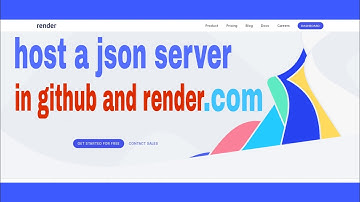 how to host/online a json server in github and render