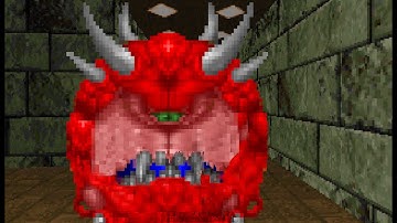 Cacodemon commits suicide in Doom 1.1