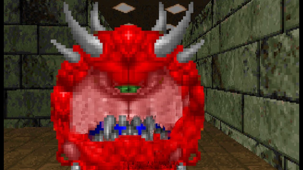Cacodemon commits suicide in Doom 1.1