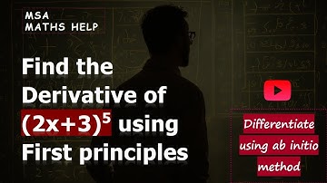 Find the derivative of (2x+3)^5 using first principle method | Differentiate using ab initio method
