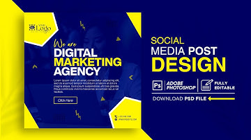 Digital Marketing Agency Social Media Post Design | Photoshop Tutorial