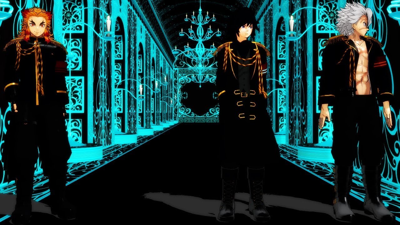 【鬼滅のMMD】虎視眈々【不死川実弥×煉獄杏寿郎×冨岡義勇】