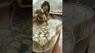The Ultimate "Japandi" Aesthetic Coffee Table ☁️🪴 #epoxy #resinart #homedecor #satisfying