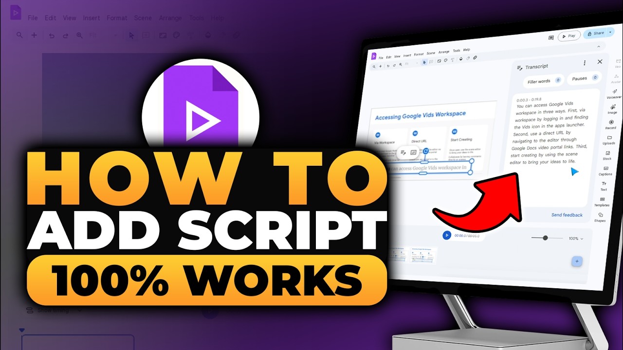 Yapping Script How To Add Script in Google Vids (FAST & EASY) | 100% WORKS | NO ...
