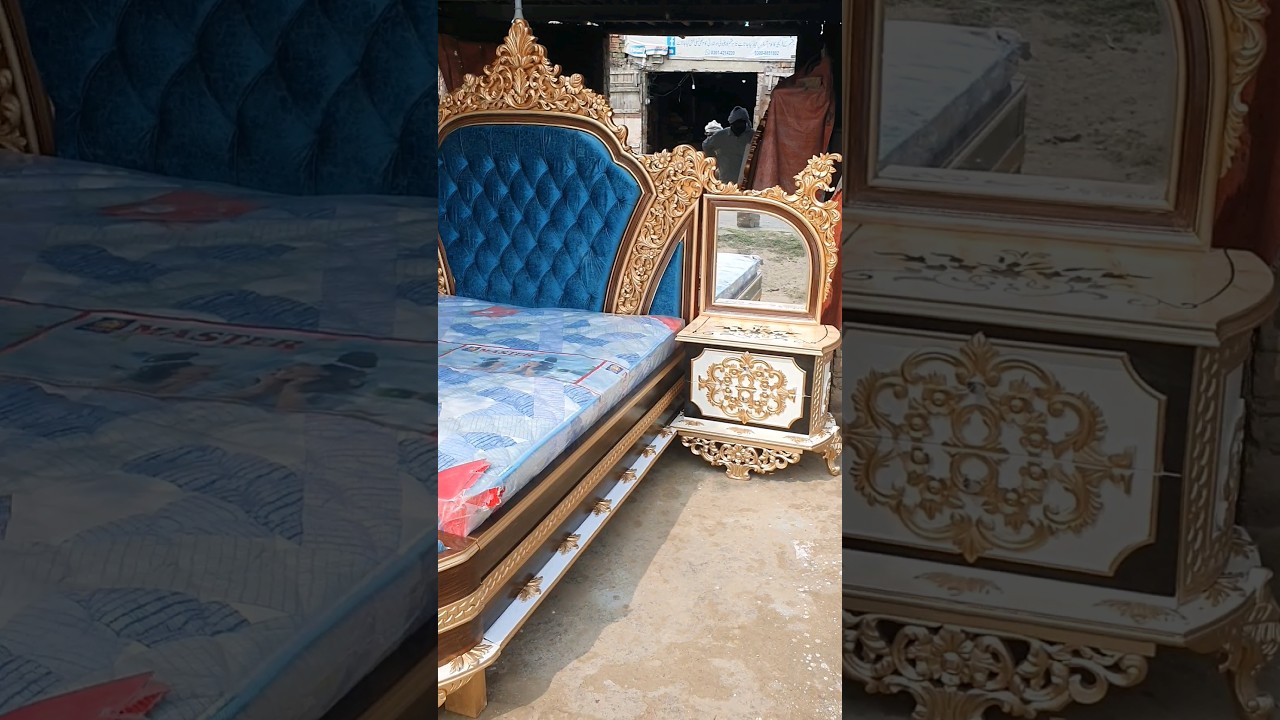 Bridal Furniture Chinioti Designs 2023 | Bad 🛌 | M Tufail Furniture House kasur WhatsApp 03016824378