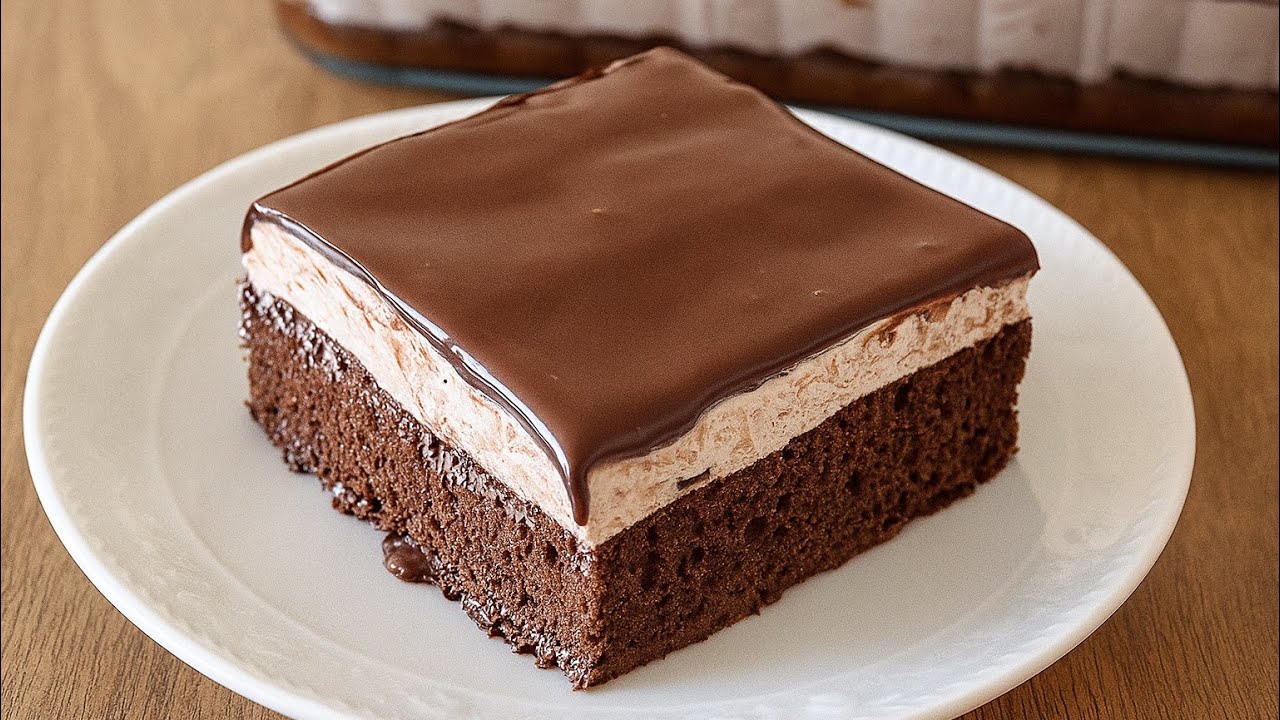 Yağsız, Sünger Gibi KEK! 🍫 Tepside En Güzel, En Kolay YAŞ PASTA Tarifi