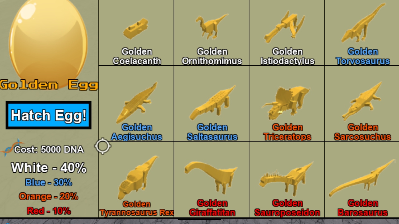 Dinosaur Simulator Golden Egg Hatch Read Desc Youtube - golden dino roblox