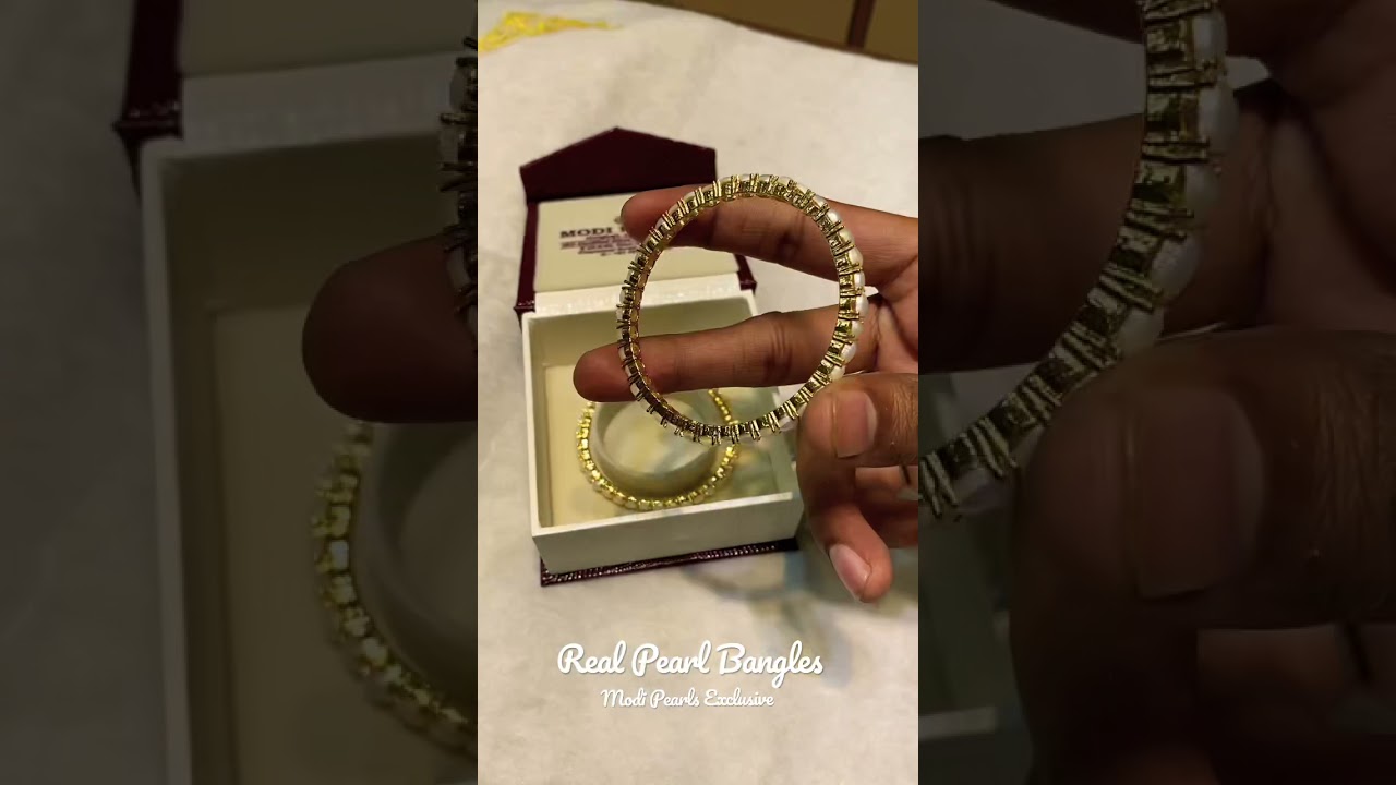 Gorgeous Real Pearl Bangles in Studded Pearls Exclusive 