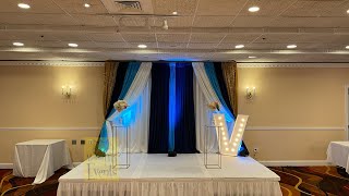 DIY Sweet 16 Backdrop / birthday backdrop/ royal backdrop/wedding decor
