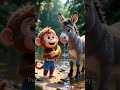 Kids tale of a monkey and kind donkey #kids #storytime #kidsentertainment #kidsfun #storytelling