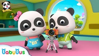 panda kiki photographer baby pandas cooking competition kids role play babybus