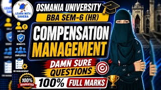 BBA COMPENSATION MANAGEMENT | Degree Semester-6 BBA (HR) CM damn sure imp questions✅/ O.U