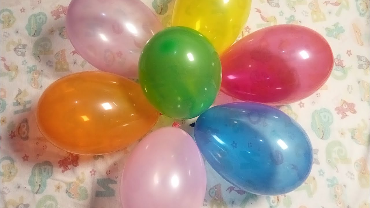 asmr | ballons waterproof popping lots of colorful 