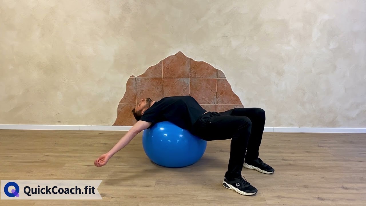 Stability Ball Chest Opener | Exercise Demo | Coaching Software | QuickCoach