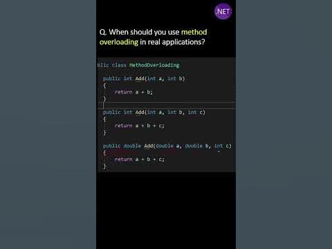 When should you use method overloading in real applications ? - YouTube