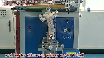 oval bottles silkscreen printer model 400AB