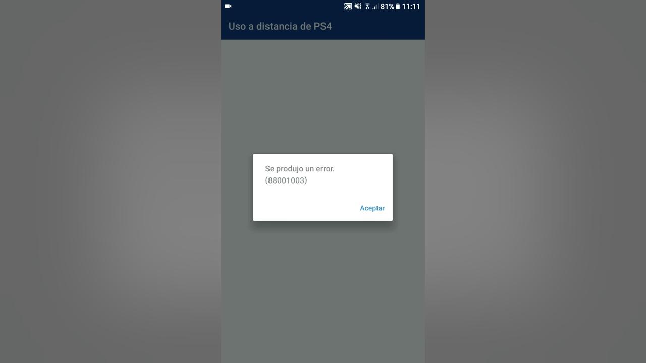 PS4 REMOTE PLAY ERROR (88001003) COMO LO SOLUCIONO ?? YouTube