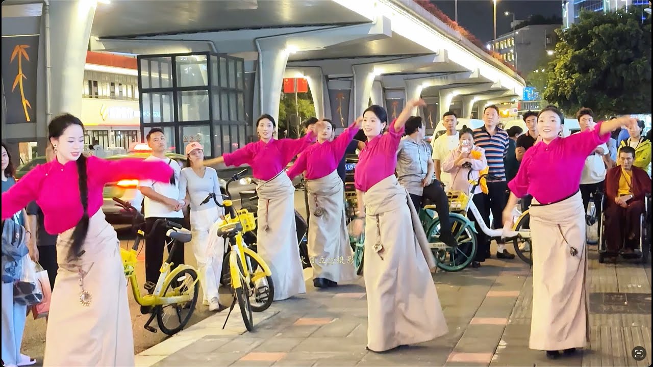 Wengmu, тибетские сестры, замечательный тибетский танец "Wine Song's Shepherd's Wine"