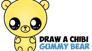 This drawing tutorial will teach you how to draw a cute cartoon /
kawaii chibi gummy bear with easy step by for kids and beginners. t...