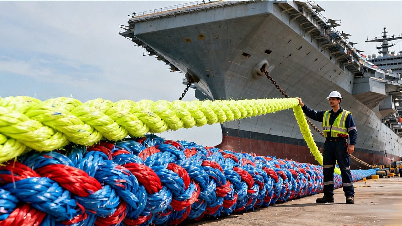 Shipbuilding Rope The 5 Materials Behind The Ropes That Hold Big Ships In Port - YouTube