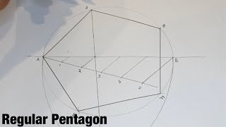 How To Construct a Pentagon Given The Diameter.