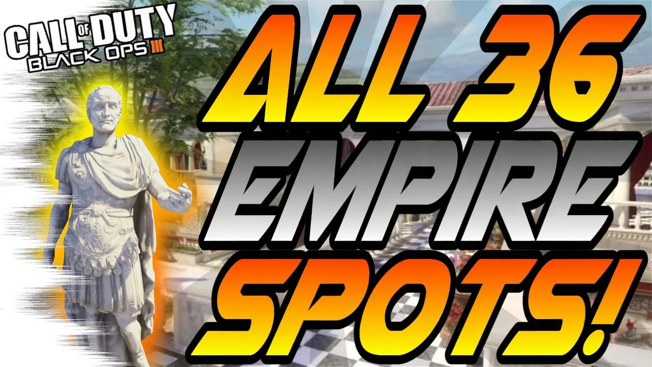 *NEW* ALL 36 EMPIRE SPOTS! - Glitches, Hiding Spots, Lines of Sight (Black Ops 3/BO3 DLC 3 Secrets)