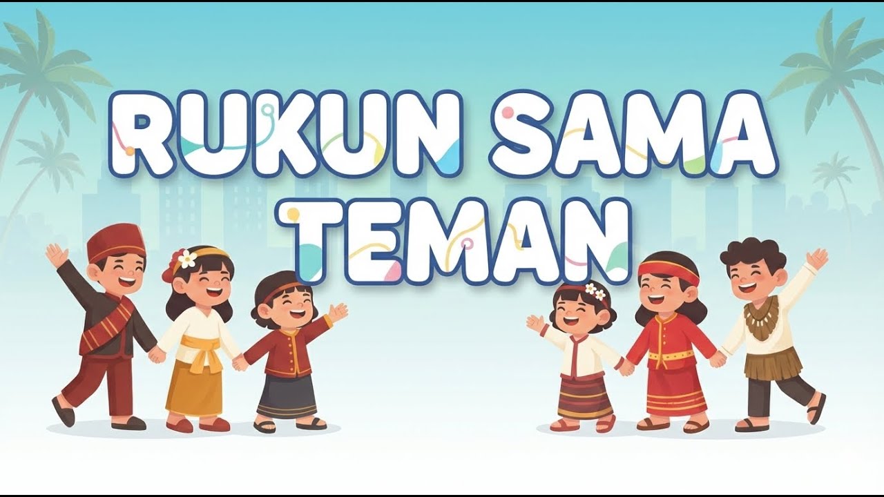 LIRIK DAN LAGU RUKUN SAMA TEMAN - KEMENDIKDASMEN (CIPT.  ABDUL MU'TI) - VIDEO AI