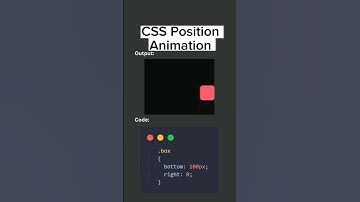 CSS Position Animation HTML JavaScript #shorts