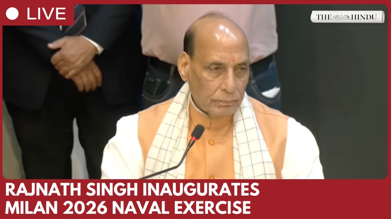 Defence Minister Rajnath Singh inaugurates MILAN 2026 naval exercise in Visakhapatnam